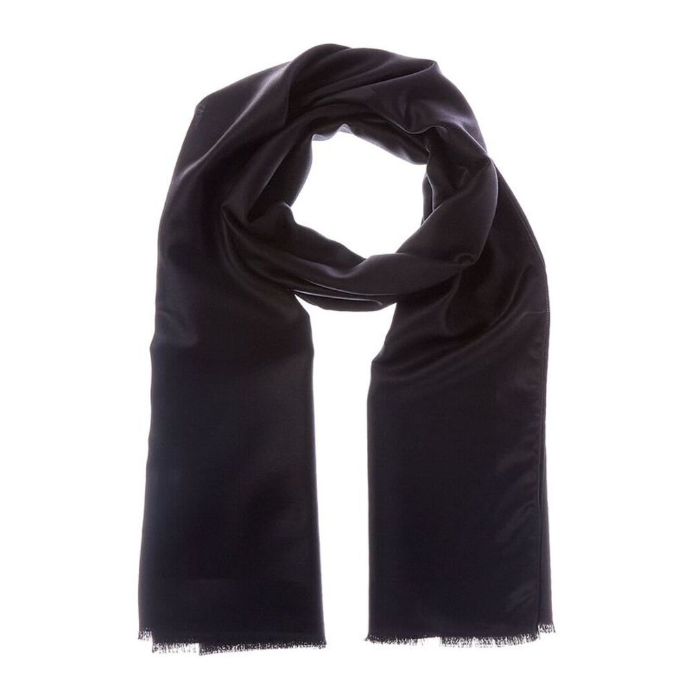 Givenchy Oblong 4G Silk & Wool-Blend Scarf, Black